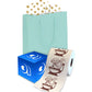 Blue Gift Bag with Gold Stars Tissue Paper