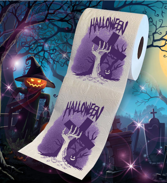 Printed TP Halloween Horror Night Printed Toilet Paper Gag Gift – 500 Sheets